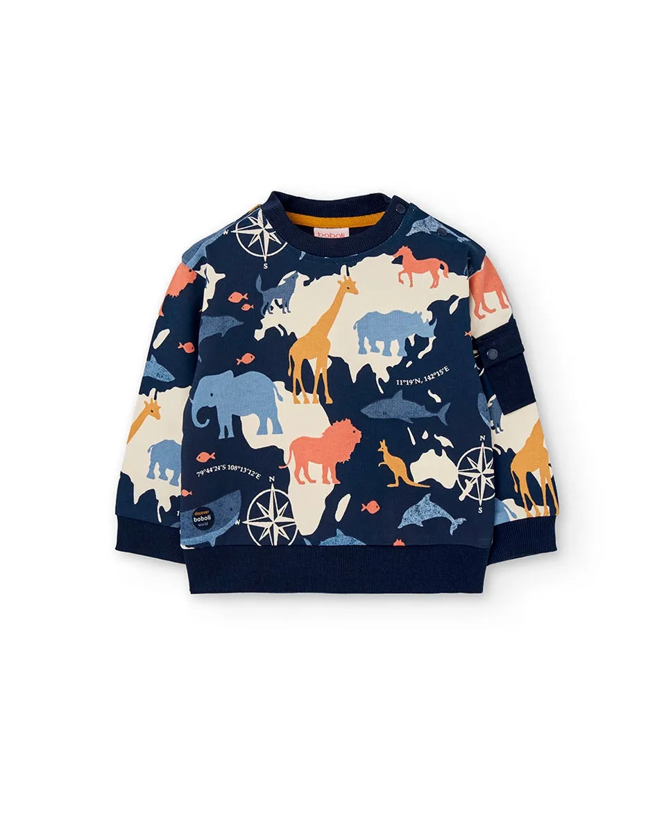 Детский флисовый свитер с круглым вырезом Boboli, темно-синий
Детский флисовый свитер с круглым вырезом Boboli, темно-синий