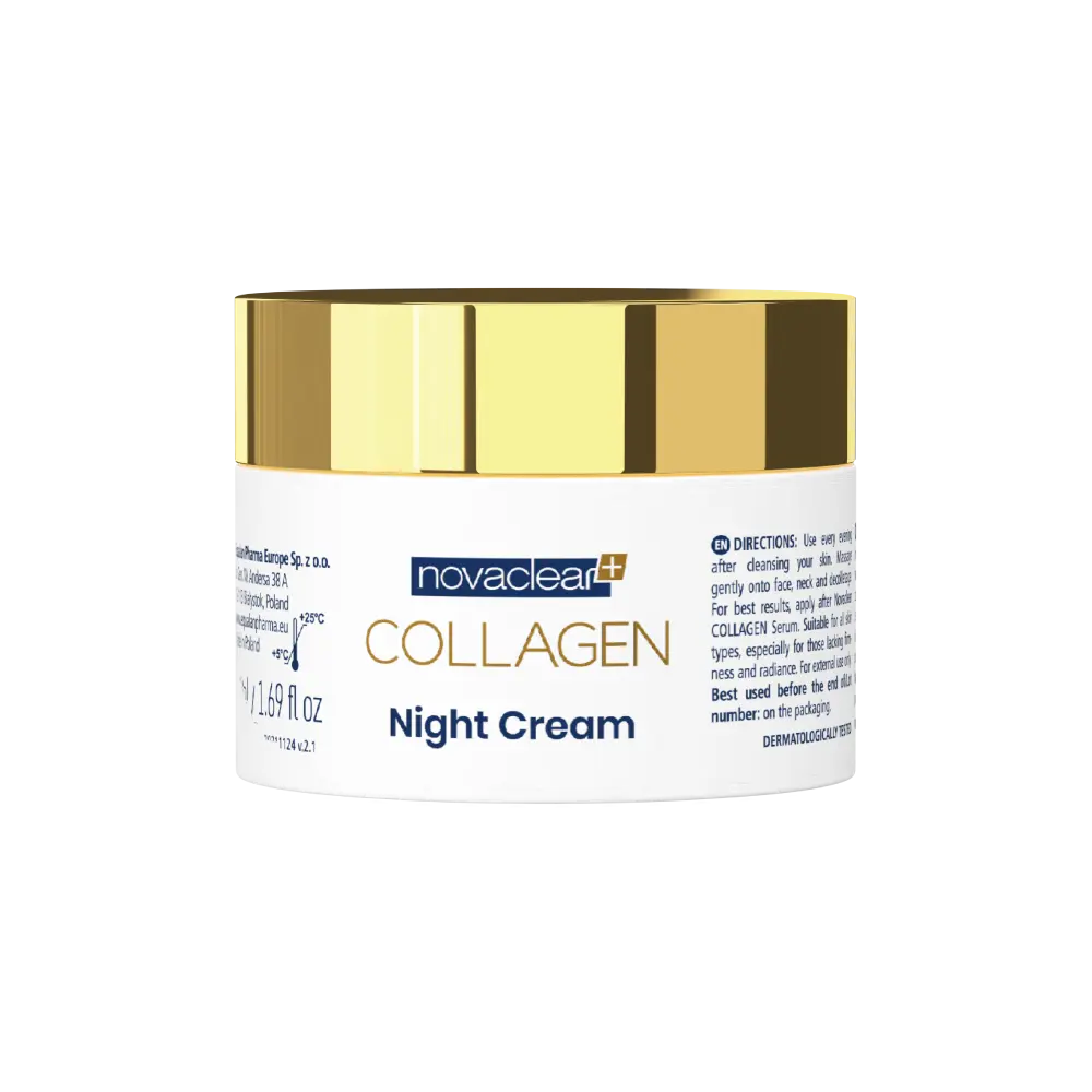 Укрепляющий и разглаживающий ночной крем для лица Novaclear Collagen, 50 мл
Укрепляющий и разглаживающий ночной крем для лица Novaclear Collagen, 50 мл