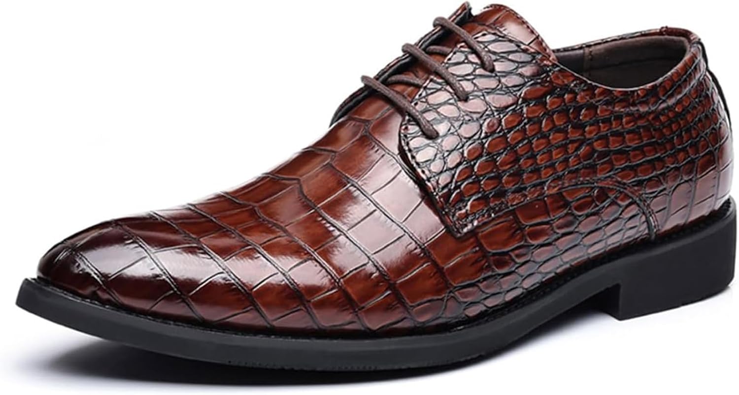 Мужские винтажные туфли с крокодиловым принтом, современные формальные деловые оксфорды, повседневные кожаные туфли Xinduoyu, коричневый
Мужские винтажные туфли с крокодиловым принтом, современные формальные деловые оксфорды, повседневные кожаные туфли Xinduoyu, коричневый