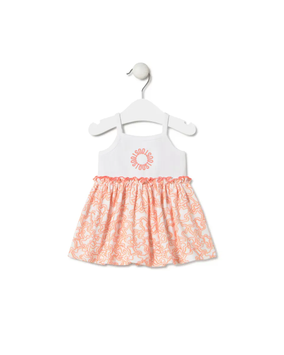 Платье для девочки из хлопка в рубчик с принтом Kaos Tous, оранжевый
Платье для девочки из хлопка в рубчик с принтом Kaos Tous, оранжевый