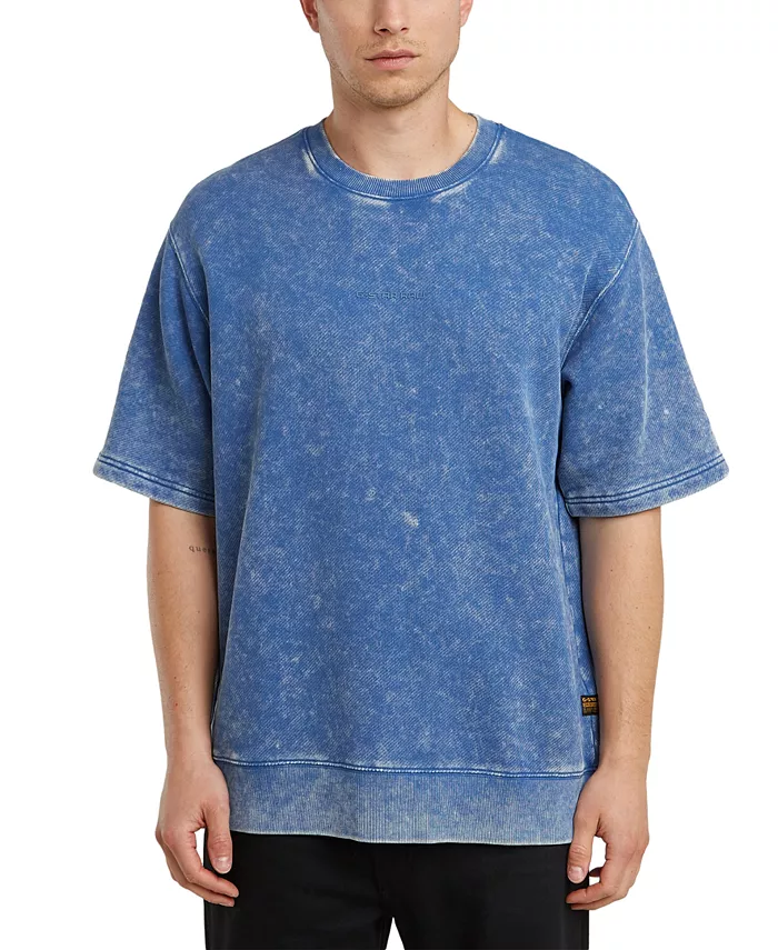 Мужской свитшот с коротким рукавом свободного кроя в технике "acid wash" G-Star Raw, синий
Мужской свитшот с коротким рукавом свободного кроя в технике "acid wash" G-Star Raw, синий