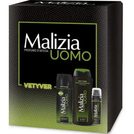 Malizia Uomo Profumo D'intesa Vetyver Gift Set
Malizia Uomo Profumo D'intesa Vetyver Gift Set