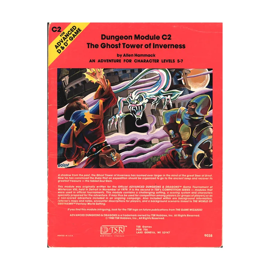 Модуль Ghost Tower of Inverness (2nd Printing), Advanced Dungeons & Dragons (1st Edition) - Modules & Adventures - C Series
Модуль Ghost Tower of Inverness (2nd Printing), Advanced Dungeons & Dragons (1st Edition) - Modules & Adventures - C Series