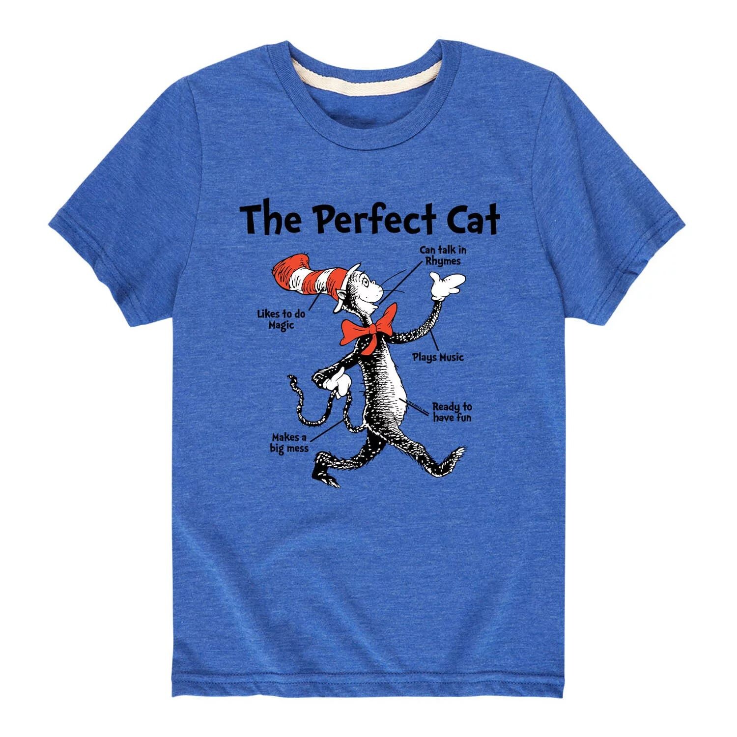 Мальчики 8–20 лет. Футболка «Кот в шляпе Доктор Сьюз» «Идеальный кот». Licensed Character, синий
Мальчики 8–20 лет. Футболка «Кот в шляпе Доктор Сьюз» «Идеальный кот». Licensed Character, синий