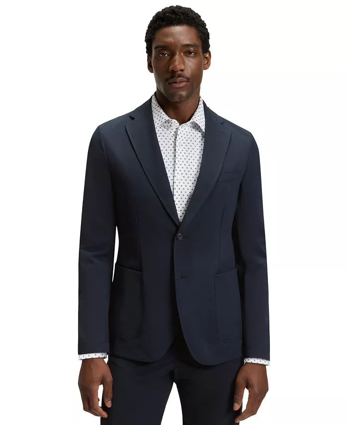 Мужской водоотталкивающий складной приталенный блейзер Hugo Boss, синий
Мужской водоотталкивающий складной приталенный блейзер Hugo Boss, синий