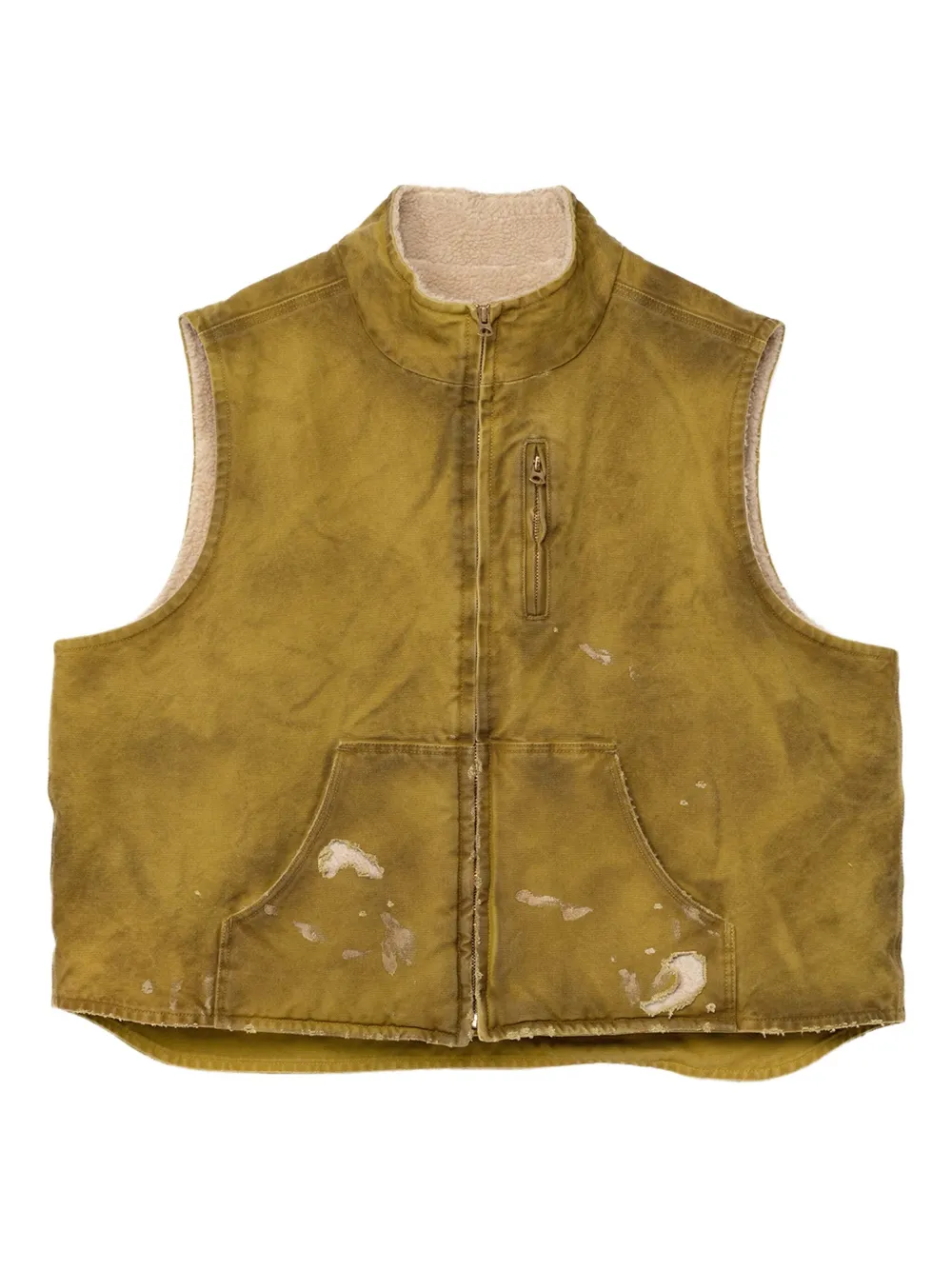 Жилет на молнии с эффектом потертости KAMIYA, желтый
Жилет на молнии с эффектом потертости KAMIYA, желтый