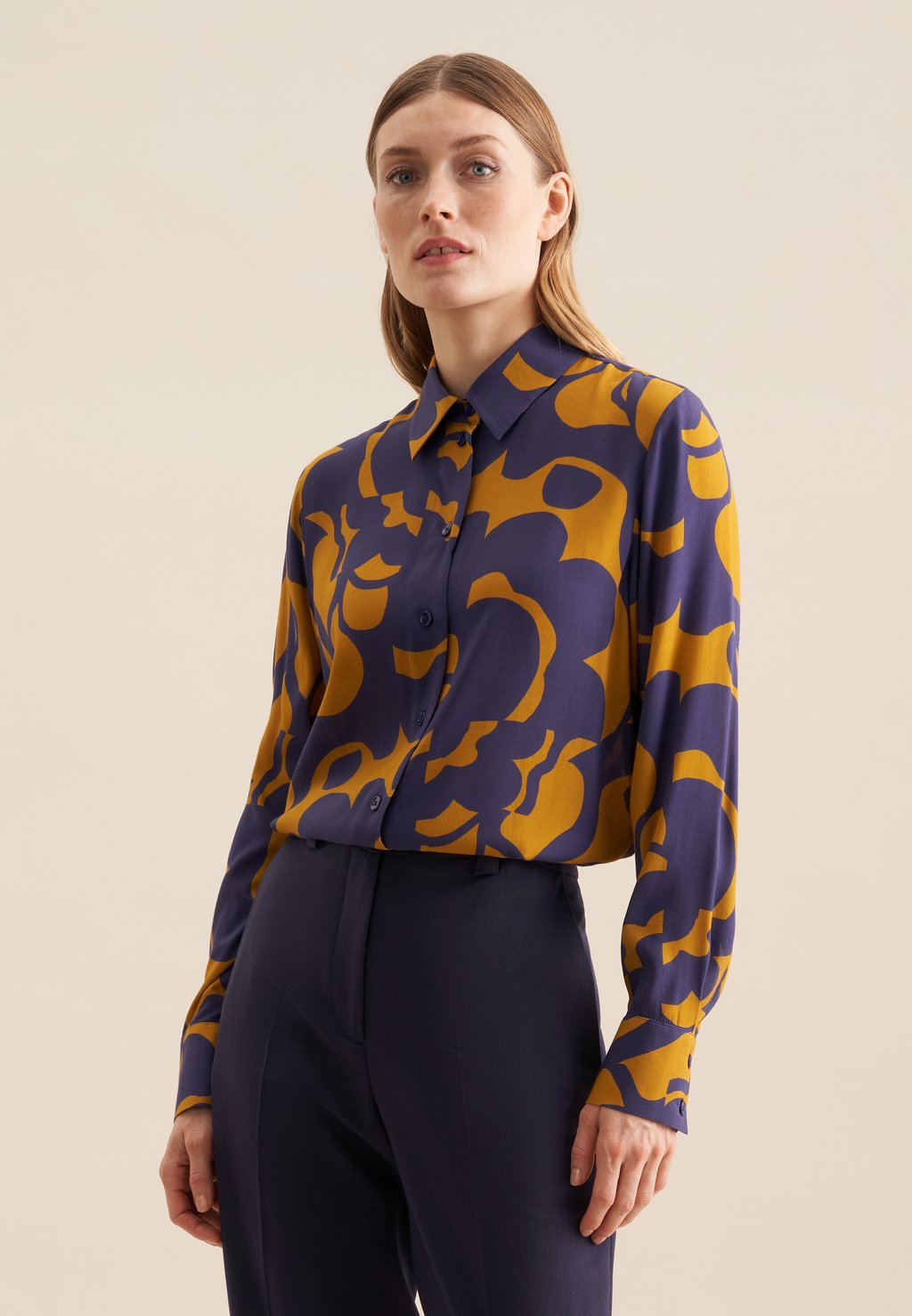 Блузка на пуговицах Seidensticker, темно-синий
Блузка на пуговицах Seidensticker, темно-синий