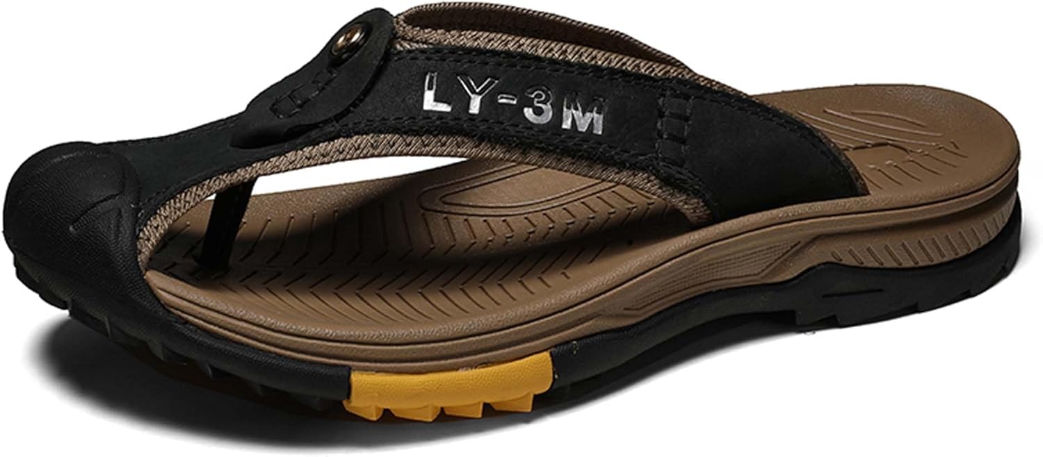 Мужские премиальные кожаные вьетнамки Vtiao, летние модные сандалии, вьетнамки с толстой подошвой и защитой носка, нескользящие, износостойкие и долговечные, подходят как для дома, так и для улицы, черный
Мужские премиальные кожаные вьетнамки Vtiao, летние модные сандалии, вьетнамки с толстой подошвой и защитой носка, нескользящие, износостойкие и долговечные, подходят как для дома, так и для улицы, черный