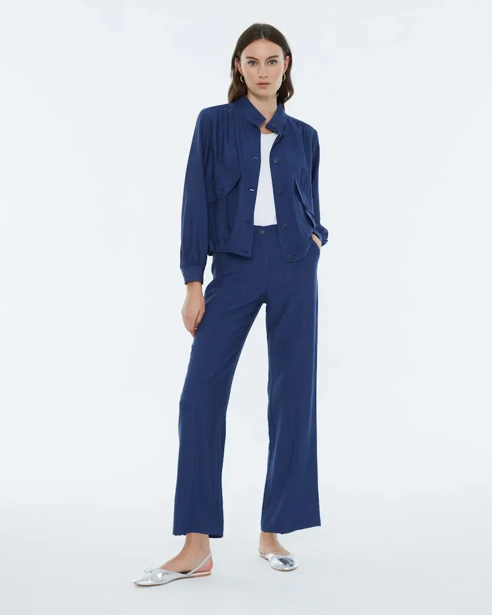 Женские брюки с высокой посадкой Andam, синий
Женские брюки с высокой посадкой Andam, синий