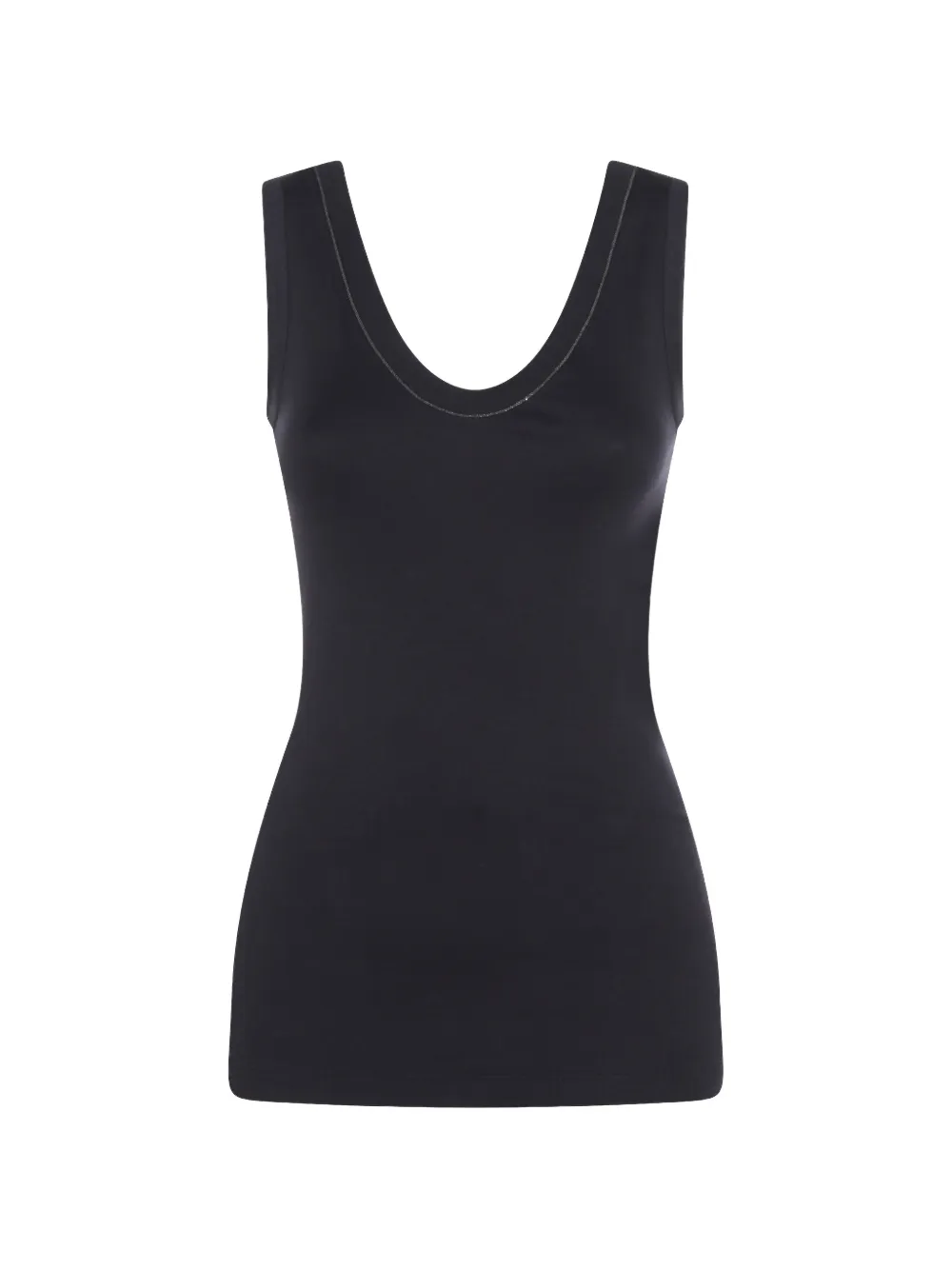 Топ с вырезом-лодочкой Brunello Cucinelli, черный
Топ с вырезом-лодочкой Brunello Cucinelli, черный