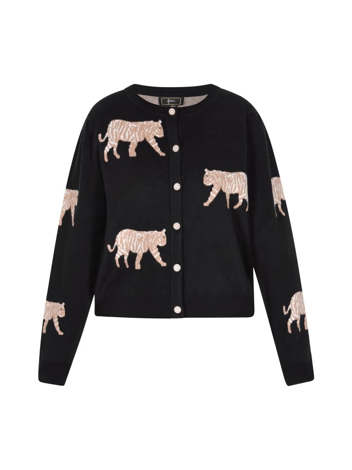 Пуловер faina Cardigan, черный
Пуловер faina Cardigan, черный