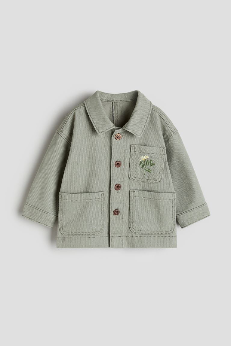 Рубашка с вышитым мотивом H&M, зеленый
Рубашка с вышитым мотивом H&M, зеленый