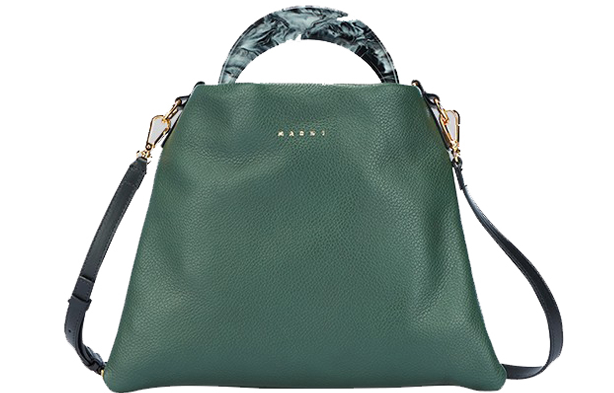 Кожаная сумка через плечо из коровьей кожи, маленькая женская зеленая MARNI
Кожаная сумка через плечо из коровьей кожи, маленькая женская зеленая MARNI