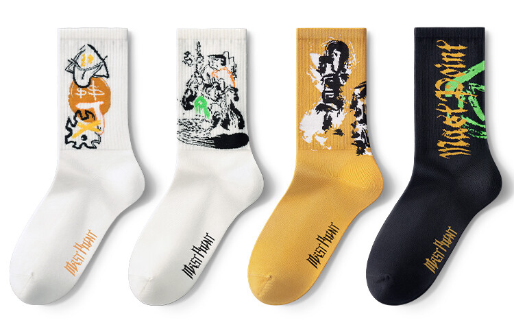 Мужские носки до середины икры MAST POINT, 4 двойных сета (забавный список песен)
Мужские носки до середины икры MAST POINT, 4 двойных сета (забавный список песен)