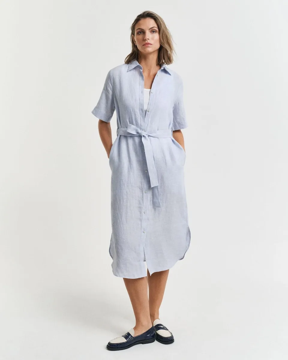 Короткий рукав миди платье Gant, синий 
Короткий рукав миди платье Gant, синий