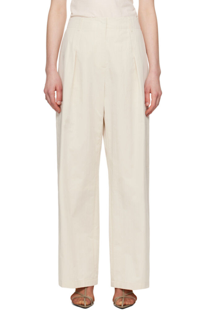 Свободные брюки цвета Off-White LE17SEPTEMBRE
Свободные брюки цвета Off-White LE17SEPTEMBRE