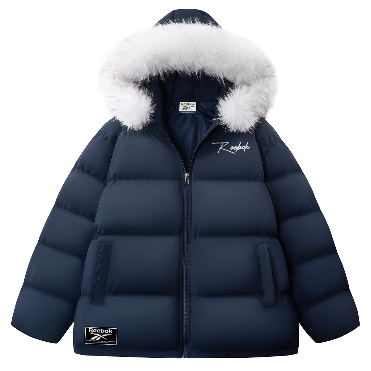 Пуховик Unisex с капюшоном, утепленный стеганый Reebok, темно синий
Пуховик Unisex с капюшоном, утепленный стеганый Reebok, темно синий