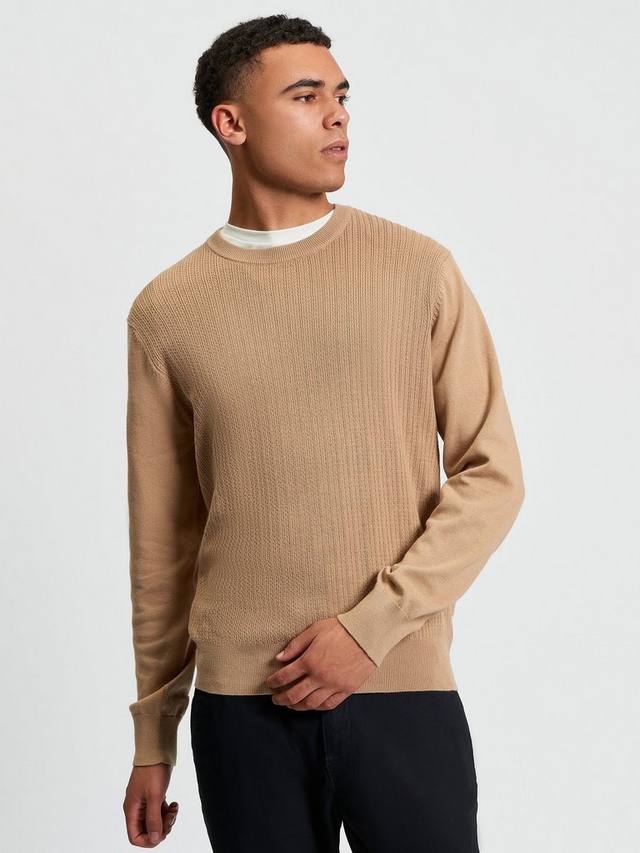Текстурированный хлопковый джемпер с круглым вырезом Ben Sherman, Sand
Текстурированный хлопковый джемпер с круглым вырезом Ben Sherman, Sand