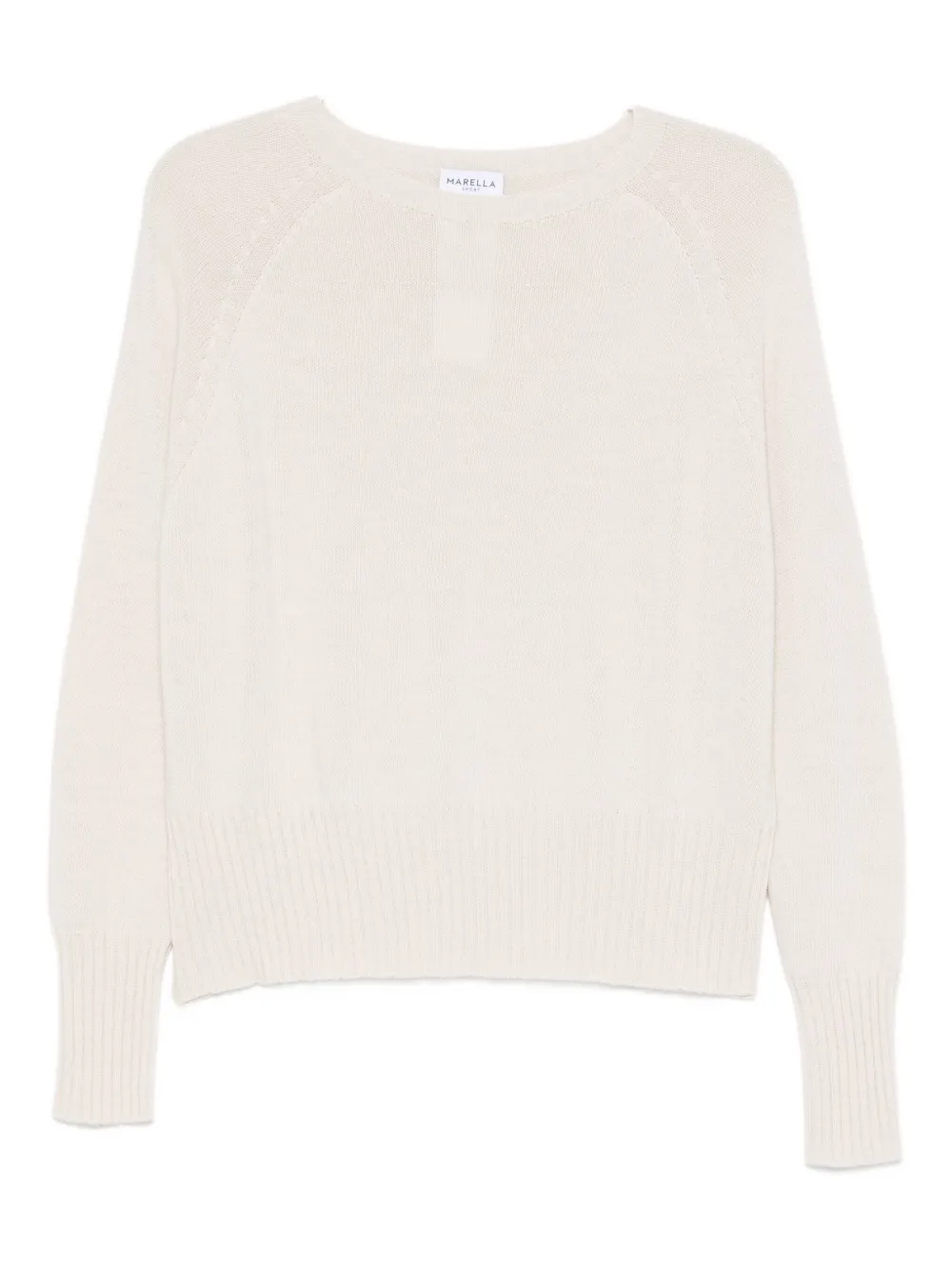 Свитер с рукавами-реглан и ребристым подолом Marella, нейтральный
Свитер с рукавами-реглан и ребристым подолом Marella, нейтральный