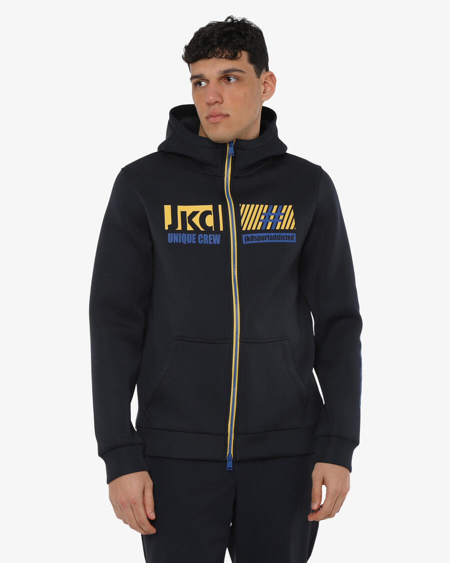 JAKED Темно-синяя мужская синтетическая толстовка для фитнеса
JAKED Темно-синяя мужская синтетическая толстовка для фитнеса