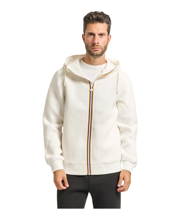 Белый пуловер с регулируемым капюшоном K-Way, белый
Белый пуловер с регулируемым капюшоном K-Way, белый