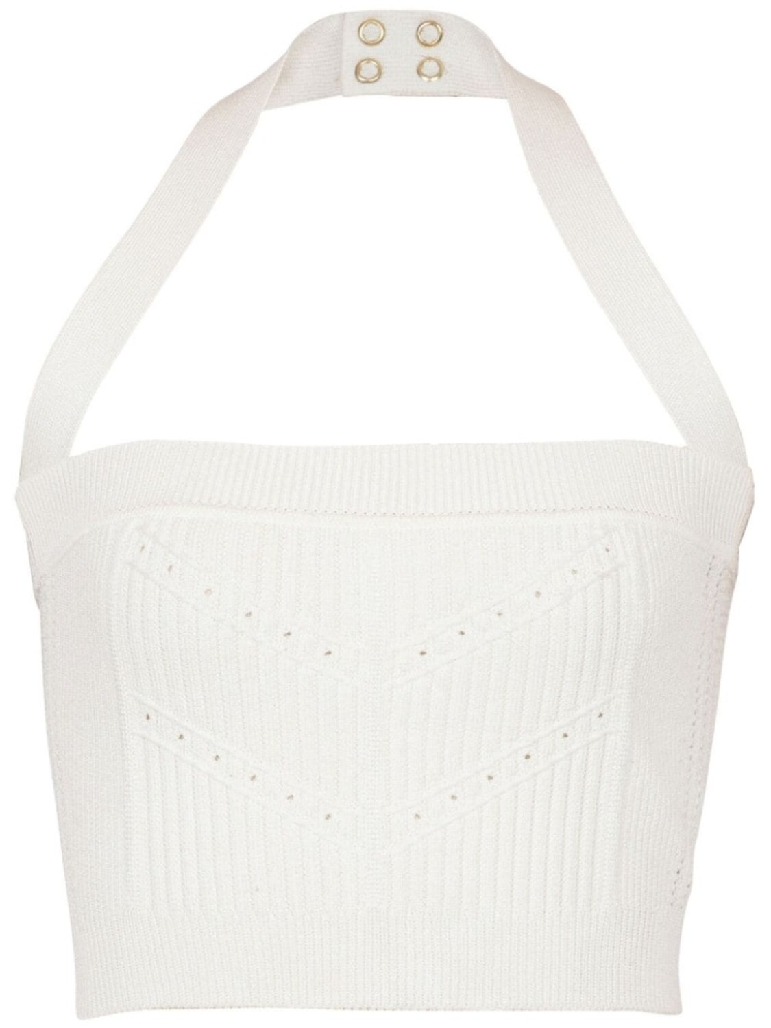 Balmain укороченный топ с вырезом халтер, белый
Balmain укороченный топ с вырезом халтер, белый