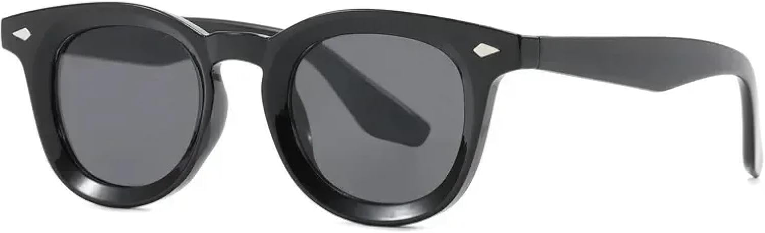 Мужские солнцезащитные очки в стиле ретро с круглыми линзами, прозрачные линзы цвета океана, защита от УФ-излучения UV400, женские модные очки с заклепками TVTBBVV, Black Black
Мужские солнцезащитные очки в стиле ретро с круглыми линзами, прозрачные линзы цвета океана, защита от УФ-излучения UV400, женские модные очки с заклепками TVTBBVV, Black Black