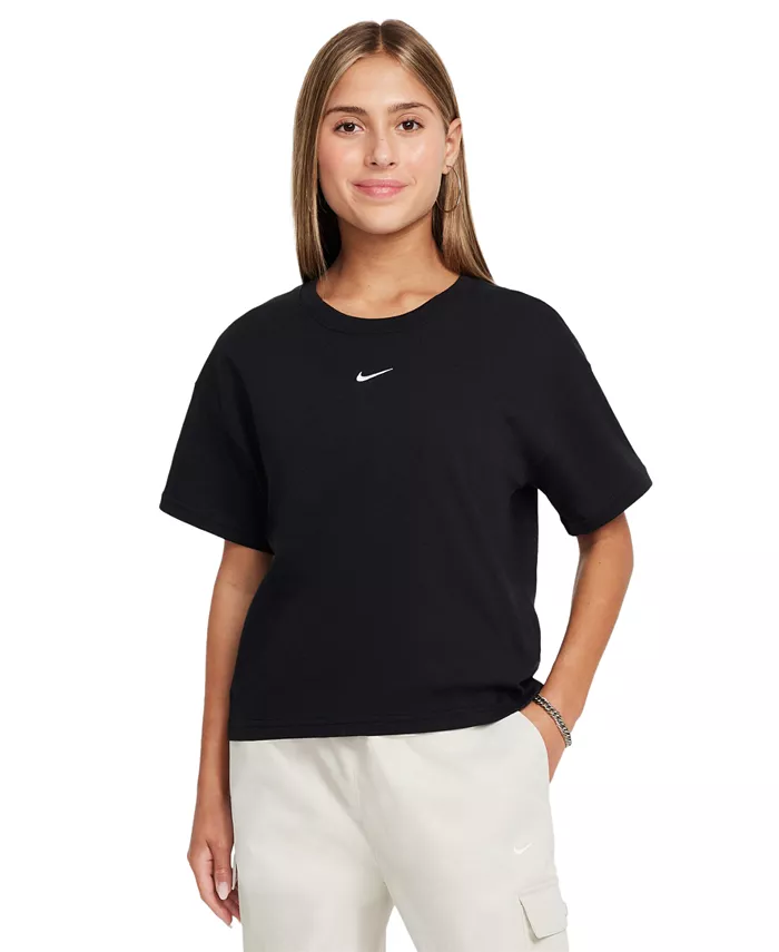 Футболка Essential Cotton Swoosh Logo для девочек постарше Nike, черный
Футболка Essential Cotton Swoosh Logo для девочек постарше Nike, черный