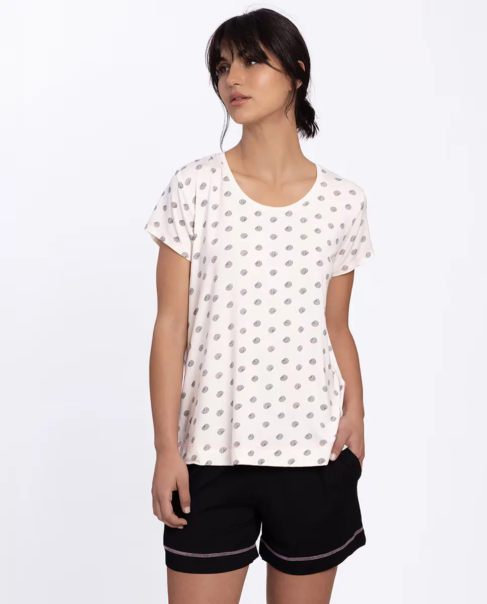 Женская короткая пижама из вискозы с принтом Punto Blanco, бежевый
Женская короткая пижама из вискозы с принтом Punto Blanco, бежевый