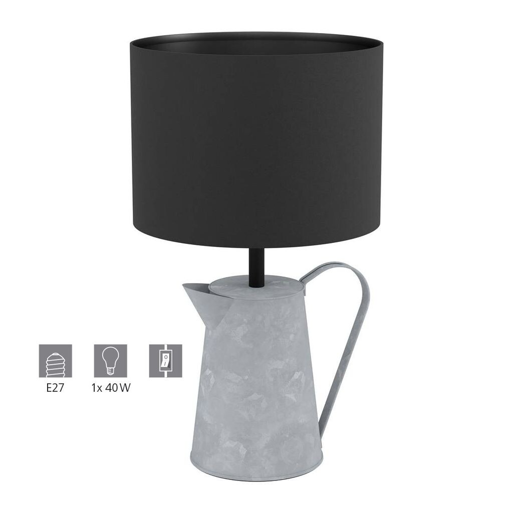 Настольная лампа KENSAL стальной серый, текстильный черный E27 1X40W В:43,5см Ø25см с кабельным выключателем EGLO
Настольная лампа KENSAL стальной серый, текстильный черный E27 1X40W В:43,5см Ø25см с кабельным выключателем EGLO