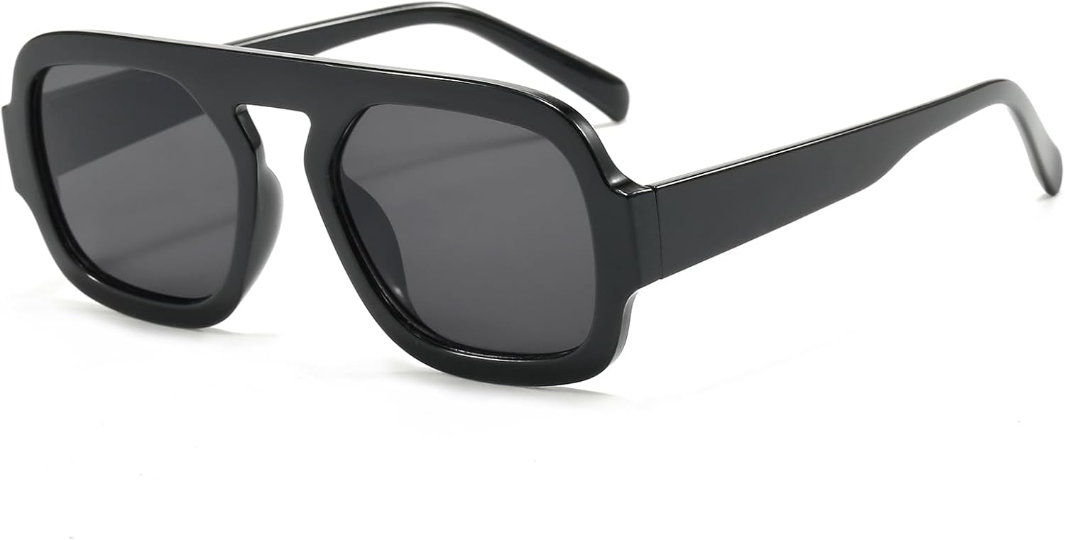 Солнцезащитные очки Long Keeper Retro Square Pilot для женщин и мужчин, авиационные квадратные солнцезащитные очки с плоской верхней частью, прямоугольные, винтажные, в стиле 70-х, Black Frame - Dark Grey Lens
Солнцезащитные очки Long Keeper Retro Square Pilot для женщин и мужчин, авиационные квадратные солнцезащитные очки с плоской верхней частью, прямоугольные, винтажные, в стиле 70-х, Black Frame - Dark Grey Lens