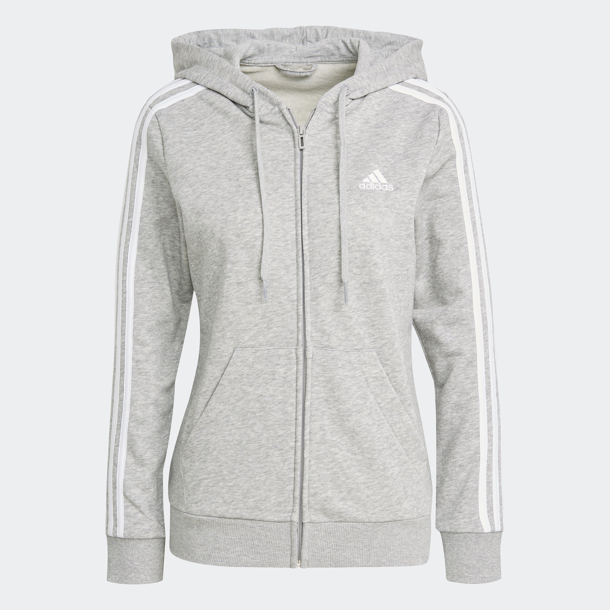 Женская толстовка с капюшоном adidas Essentials French Terry с тремя полосками и молнией во всю длину, цвет medium grey heather / white
Женская толстовка с капюшоном adidas Essentials French Terry с тремя полосками и молнией во всю длину, цвет medium grey heather / white