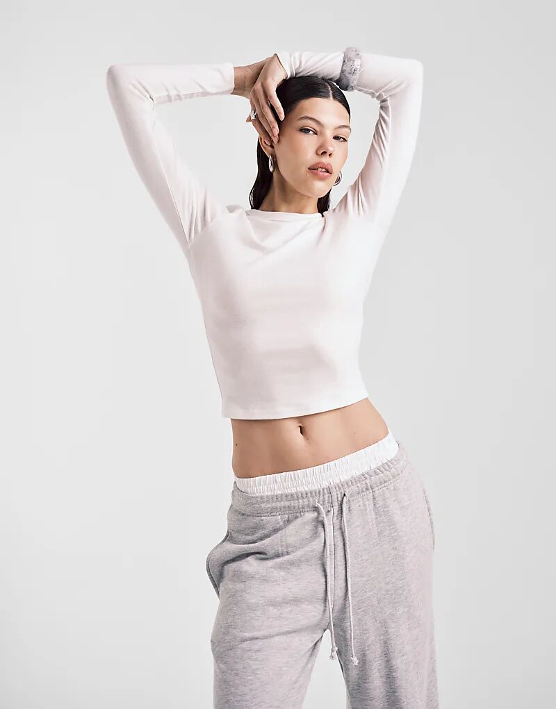 Мягкая усаженная футболка с длинными рукавами ASOS DESIGN кремового цвета
Мягкая усаженная футболка с длинными рукавами ASOS DESIGN кремового цвета