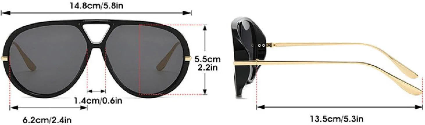 Мужские солнцезащитные очки с двойной перемычкой большого размера в стиле ретро, оранжевые, модные, с защитой от УФ-излучения UV400 VVTWSSW, Black-lightbrown
Мужские солнцезащитные очки с двойной перемычкой большого размера в стиле ретро, оранжевые, модные, с защитой от УФ-излучения UV400 VVTWSSW, Black-lightbrown