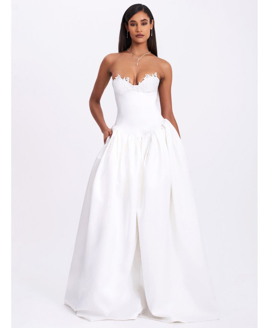 Женское свадебное платье Naila с кружевной отделкой, без бретелей, с заниженной талией Miss Circle, White
Женское свадебное платье Naila с кружевной отделкой, без бретелей, с заниженной талией Miss Circle, White