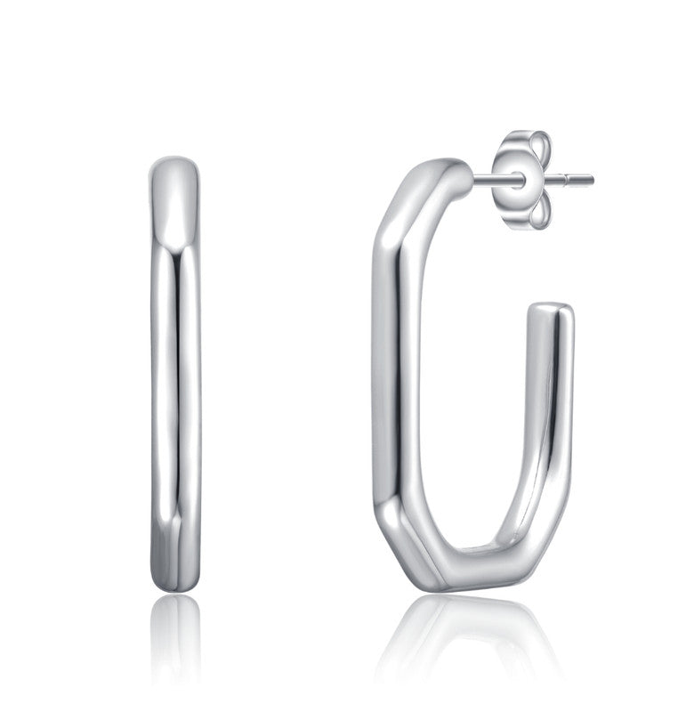 Шестиугольные открытые серьги-кольца Rachel Glauber, белый
Шестиугольные открытые серьги-кольца Rachel Glauber, белый