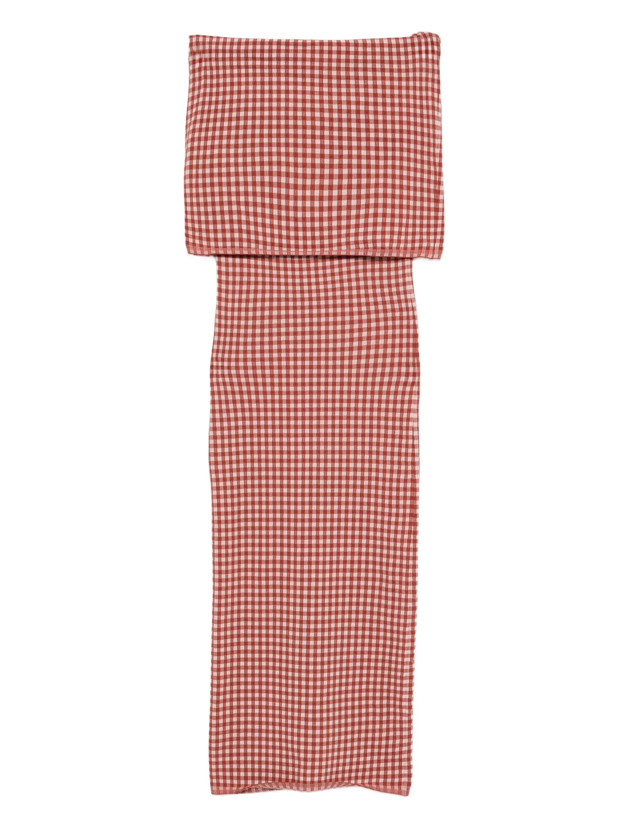 Платье макси в клетку гингем Alaïa, красный
Платье макси в клетку гингем Alaïa, красный