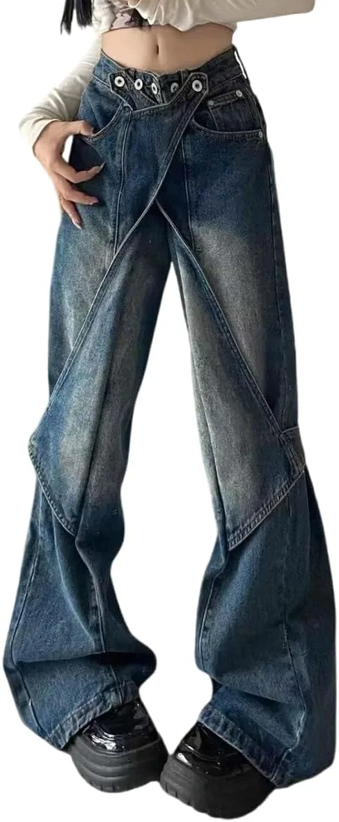 Женские джинсы Y2K с широкими штанинами Punk Straight, трансформирующиеся в расклешенные MLAFE
Женские джинсы Y2K с широкими штанинами Punk Straight, трансформирующиеся в расклешенные MLAFE