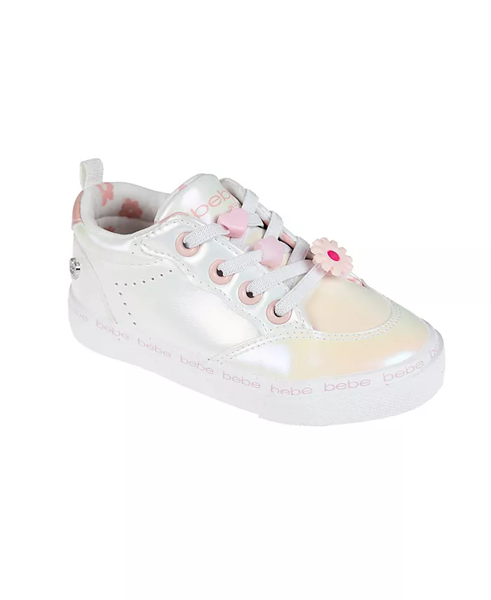 Детские кеды для девочек с цветочным принтом и подвесками Bebe, белый
Детские кеды для девочек с цветочным принтом и подвесками Bebe, белый