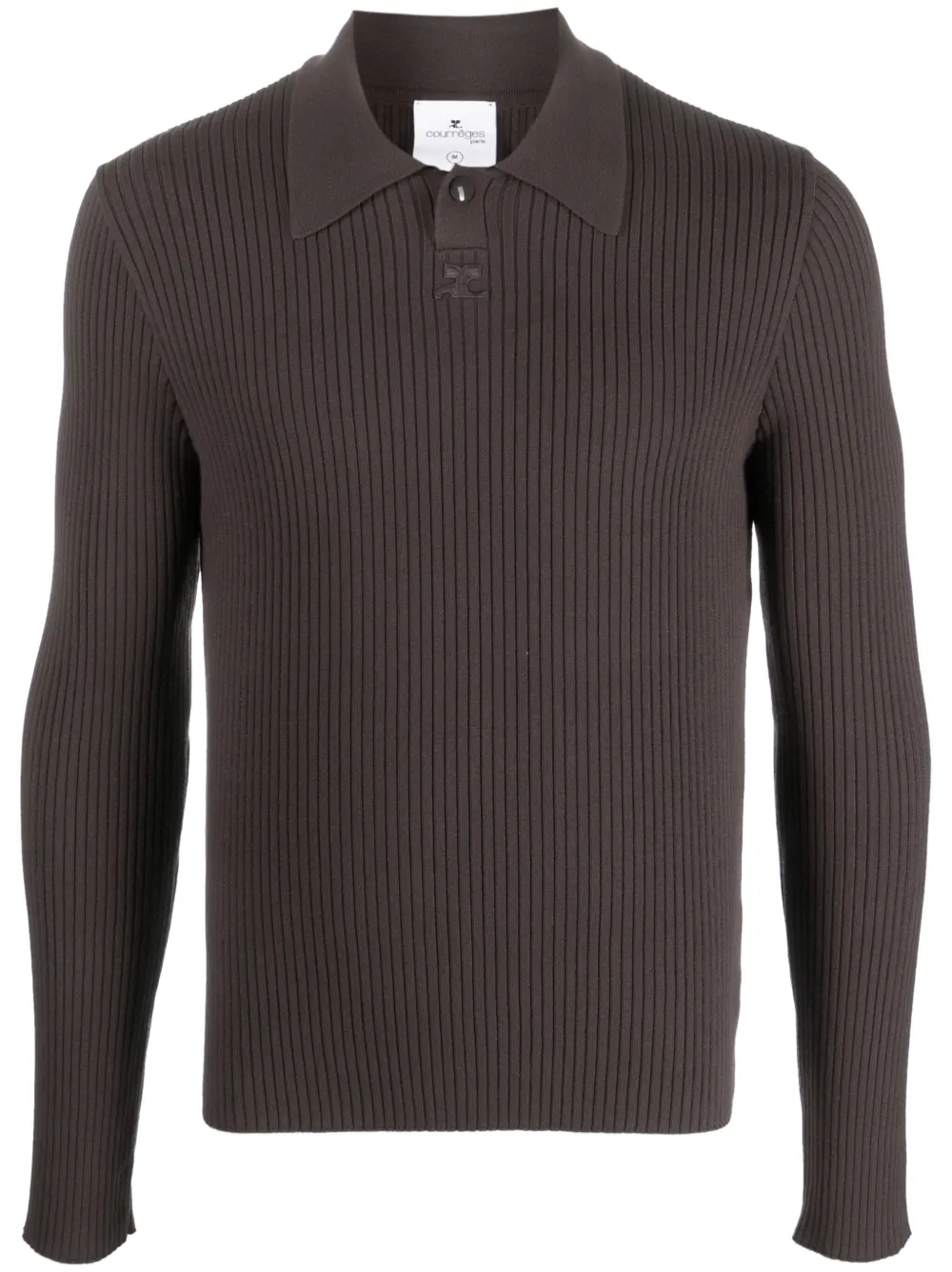 Рубашка поло в рубчик с нашивкой-логотипом Courrèges, коричневый
Рубашка поло в рубчик с нашивкой-логотипом Courrèges, коричневый