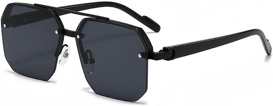 Мужские солнцезащитные очки с увеличенными двойными перемычками, многоугольными металлическими линзами, градиентным затемнением и защитой от УФ-излучения UV400. Женские солнцезащитные очки HYYZZC, Black-grey
Мужские солнцезащитные очки с увеличенными двойными перемычками, многоугольными металлическими линзами, градиентным затемнением и защитой от УФ-излучения UV400. Женские солнцезащитные очки HYYZZC, Black-grey