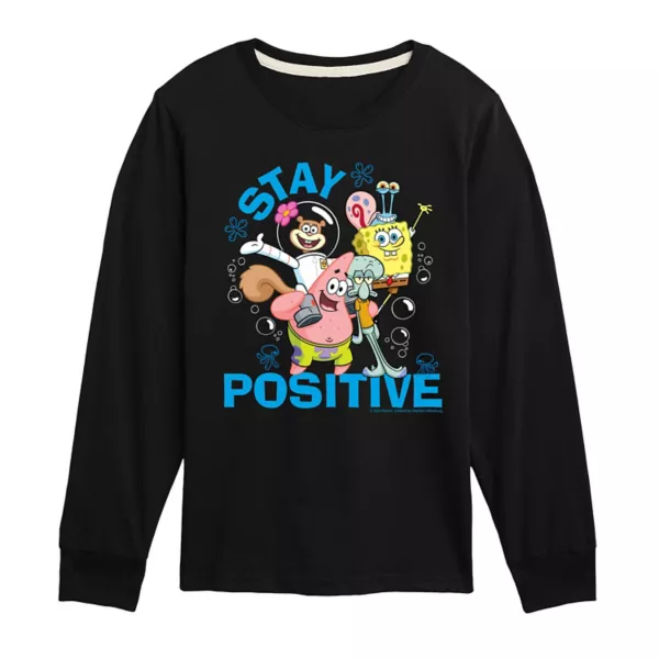 Мальчики 8-20 футболка с длинным рукавом и принтом SpongeBob "Оставайся на позитиве" Nickelodeon, черный
Мальчики 8-20 футболка с длинным рукавом и принтом SpongeBob "Оставайся на позитиве" Nickelodeon, черный