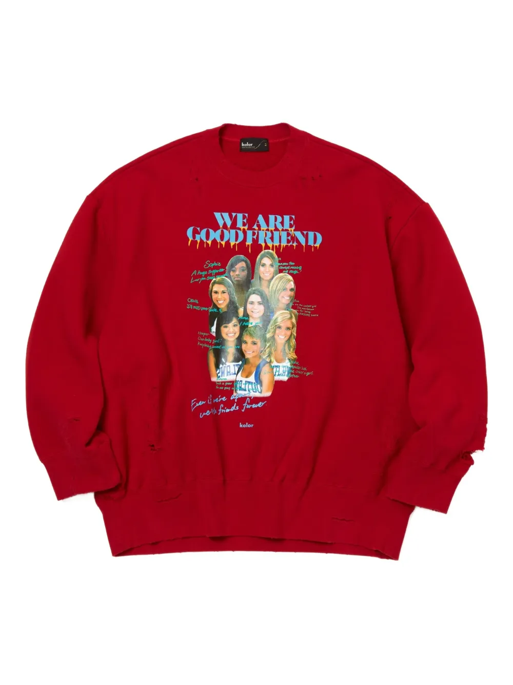 Толстовка с графическим принтом и эффектом потертости Kolor, красный
Толстовка с графическим принтом и эффектом потертости Kolor, красный