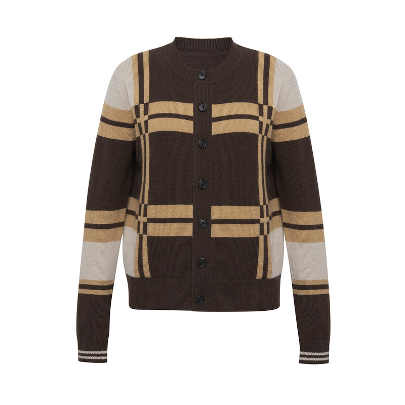 Вязаный кардиган Deep Breath из 100% кашемира, коричневый
Вязаный кардиган Deep Breath из 100% кашемира, коричневый