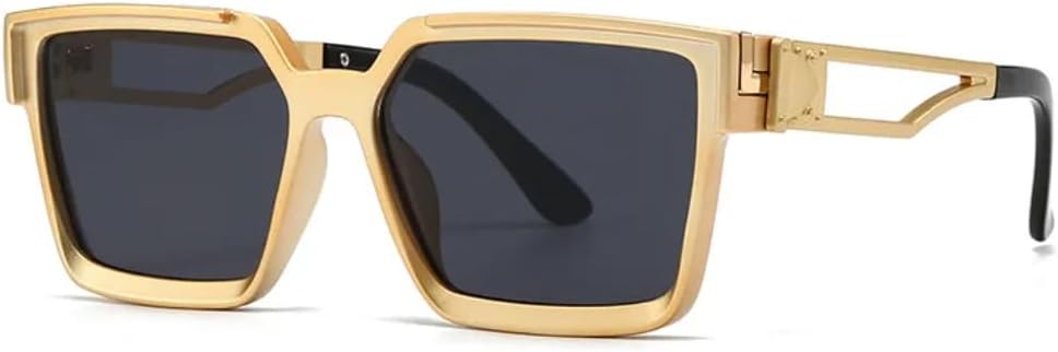 Модные винтажные золотые солнцезащитные очки для женщин и мужчин, панк-очки, роскошные дизайнерские классические зеркальные очки с защитой от УФ-излучения UV400 SZVVBKK, Gold Black
Модные винтажные золотые солнцезащитные очки для женщин и мужчин, панк-очки, роскошные дизайнерские классические зеркальные очки с защитой от УФ-излучения UV400 SZVVBKK, Gold Black