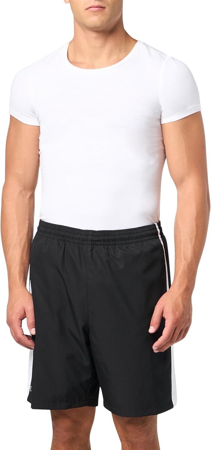Мужские теннисные шорты Lacoste Sport легкие с цветными блоками и полосками, Black/White/White
Мужские теннисные шорты Lacoste Sport легкие с цветными блоками и полосками, Black/White/White