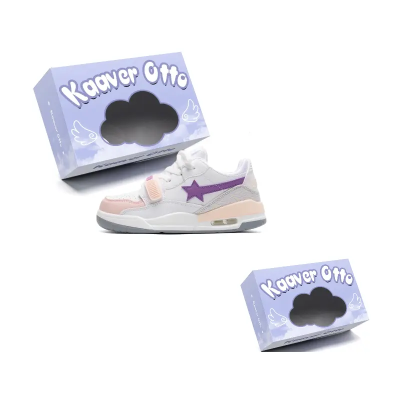 KAAVER OTTO Износостойкие и легкие мид-топ скейтбордские кроссовки унисекс коробка - розово-фиолетовые, цвет Pink Purple 
KAAVER OTTO Износостойкие и легкие мид-топ скейтбордские кроссовки унисекс коробка - розово-фиолетовые, цвет Pink Purple