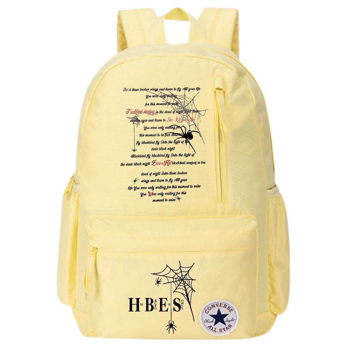 Converse Полиэстеровый рюкзак унисекс яично-желтый, American Spider Letter Print
Converse Полиэстеровый рюкзак унисекс яично-желтый, American Spider Letter Print