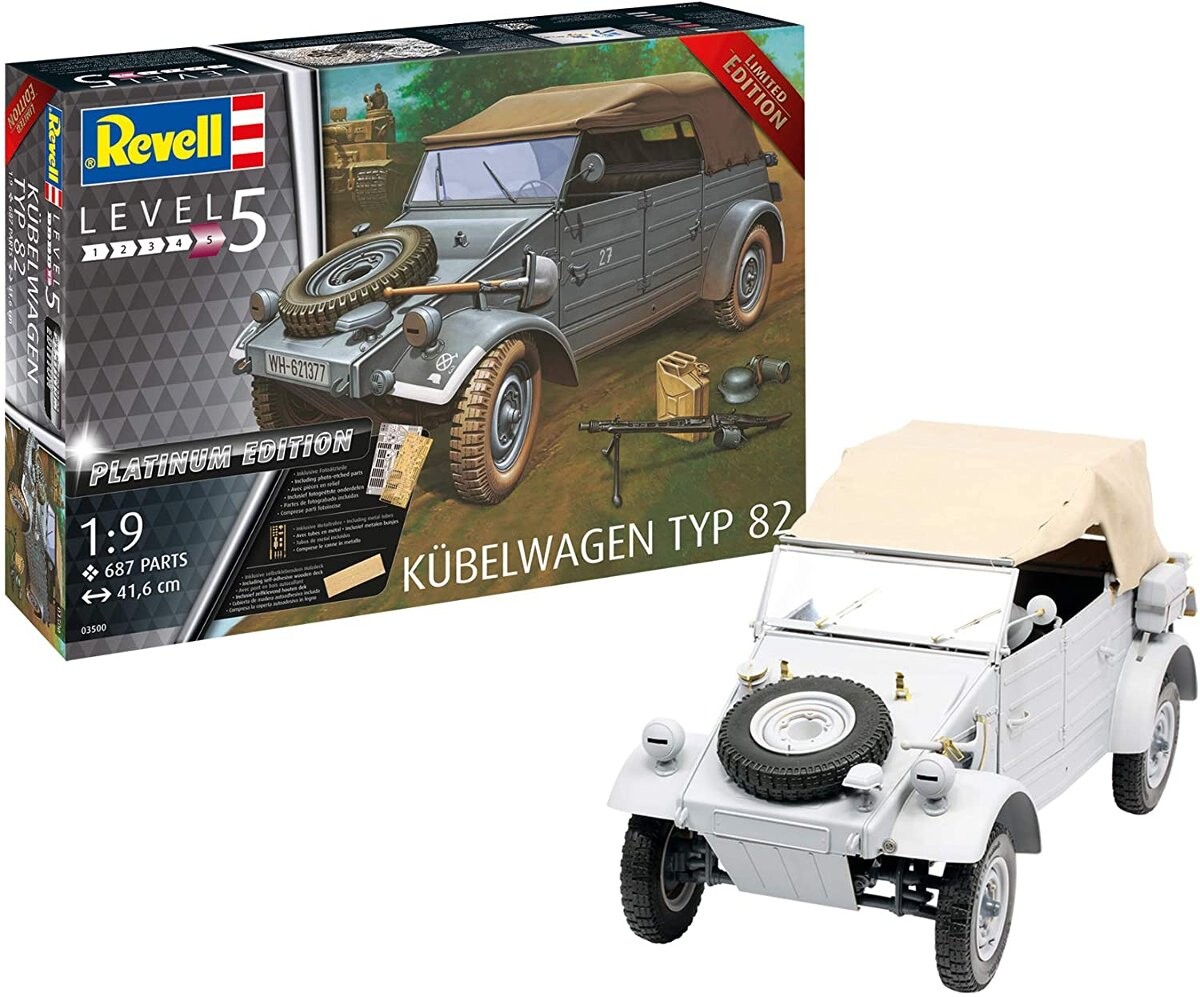 Revell, Kübelwagen Typ 82 - Limited Edition, Модельный комплект, 12+
Revell, Kübelwagen Typ 82 - Limited Edition, Модельный комплект, 12+