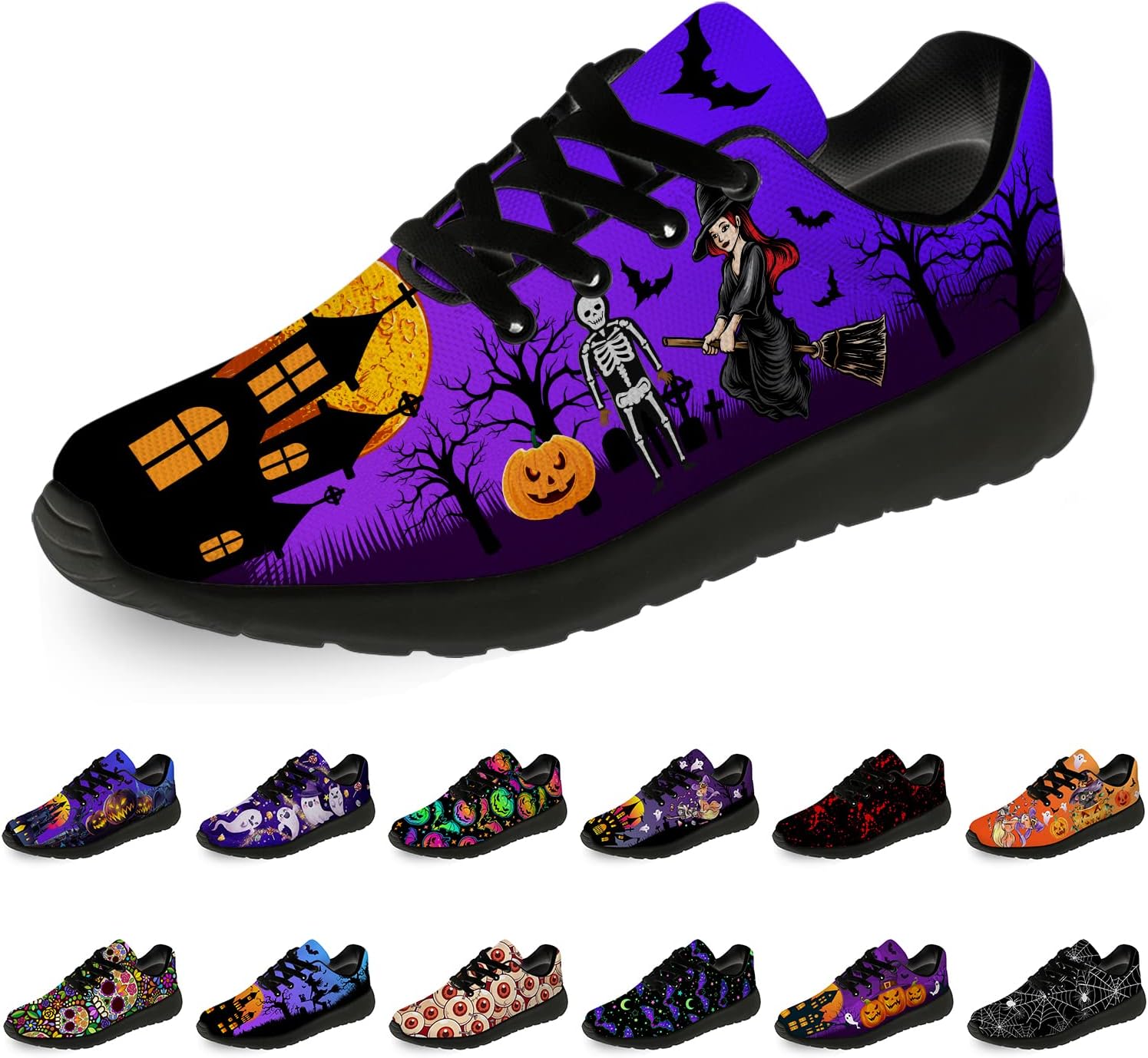 Кроссовки на Хэллоуин для женщин и мужчин, беговые, для прогулок и тенниса, с изображением тыквы, призрака и летучей мыши, подарки для мальчиков и девочек Horethy, оранжевый
Кроссовки на Хэллоуин для женщин и мужчин, беговые, для прогулок и тенниса, с изображением тыквы, призрака и летучей мыши, подарки для мальчиков и девочек Horethy, оранжевый